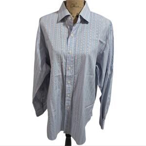 Polo‎ Ralph Lauren Regent Fit Blue Striped Button-Up Shirt Size 17 XL?